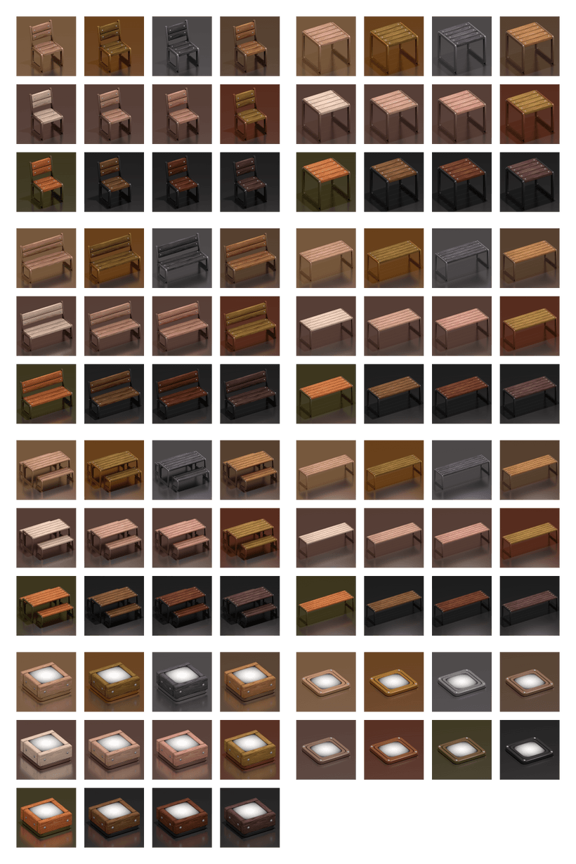Галерея мода Сет мебели Simple Classics Furniture Set #3